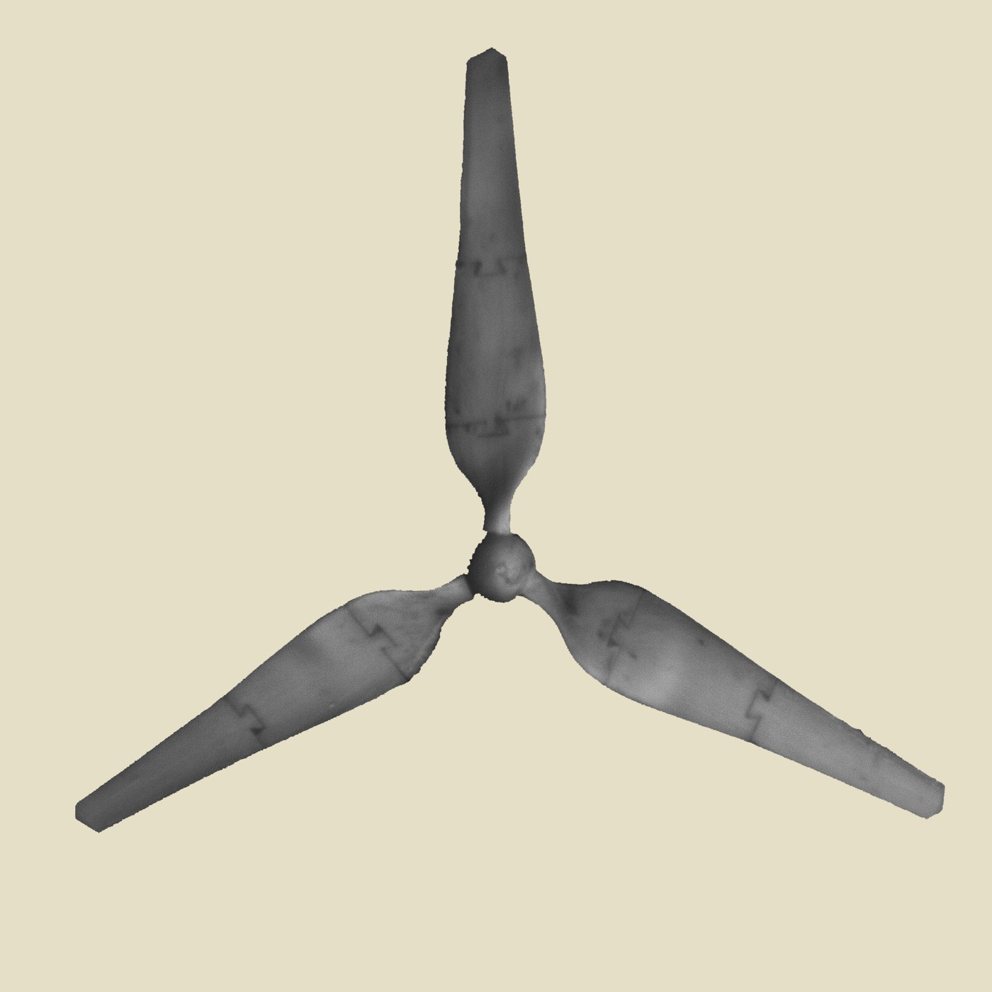 A three-bladed wind turbine rotor with 3D-printed aerofoil blades